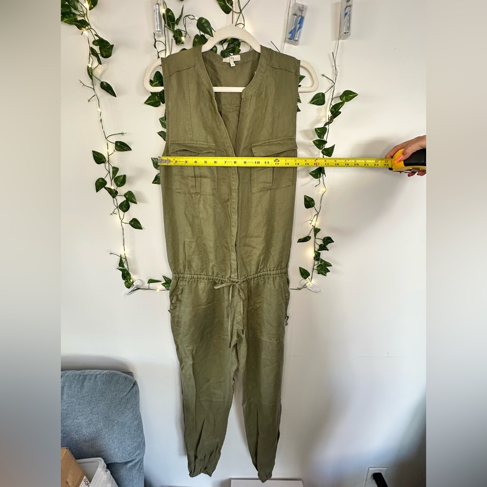 Joie Khaki Sleeveless Jumpsuit - Picture 6 of 7